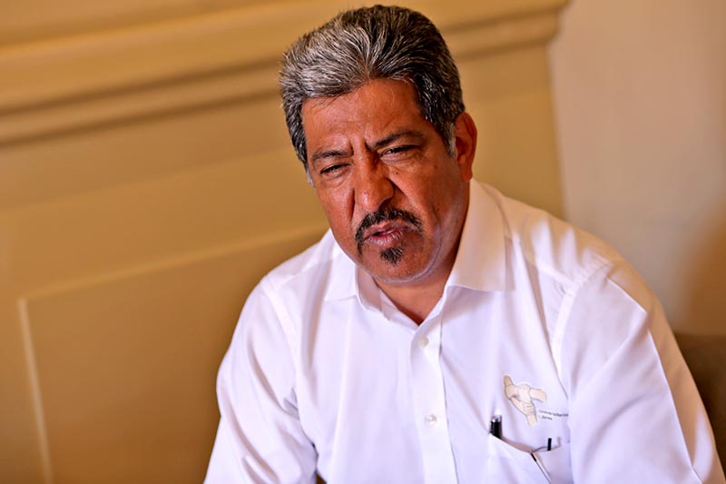Miguel Moctezuma Longoria, candidato a la secretaría general del Spauaz por la planilla Universitarios Libres ■ FOTOS: ANDRÉS SÁNCHEZ