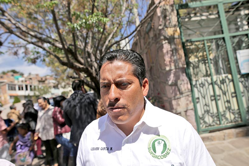 Gerardo García Murillo, secretario general del Cobaez, hizo un llamado al gobernador a que intervenga de manera obligada y urgente n foto: andrés sánchez