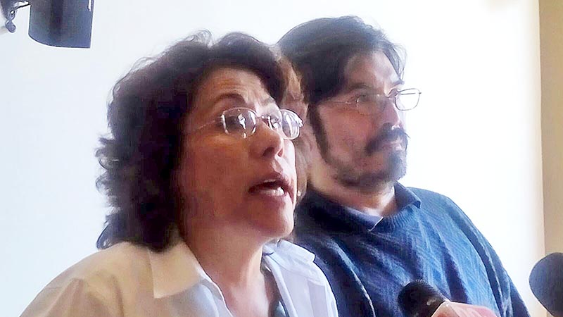 Patricia Aguilar Fuentes manifestó la disposición de tomar las instalaciones del sindicato para evitar que se lleven a cabo las elecciones n foto: martín catalán