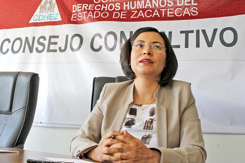 María de la Luz Domínguez, presidenta de la Comisión de Derechos Humanos del Estado de Zacatecas n foto: rafael de santiago