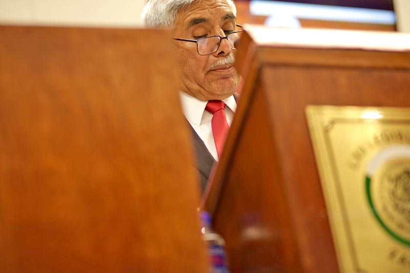 El pasado 2 de mayo, el secretario de Seguridad, Froylán Carlos Cruz, compareció ante la 62 Legislatura ■ FOTO: ANDRÉS SÁNCHEZ