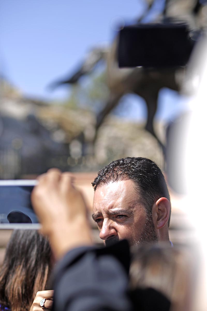 El gobernador Alejandro Tello dio una entrevista colectiva a los medios de comunicación ■ FOTO: ANDRÉS SÁNCHEZ