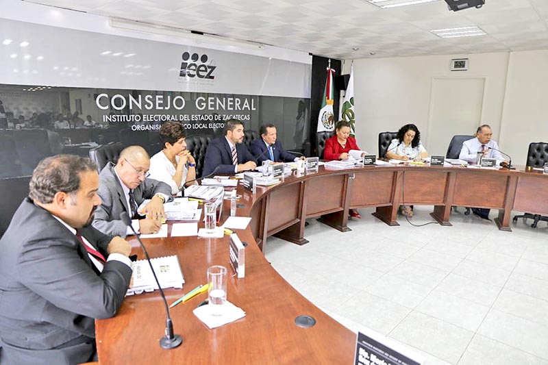 Sesión del Consejo General del IEEZ, celebrada este martes ■ FOTO: LA JORNADA ZACATECAS