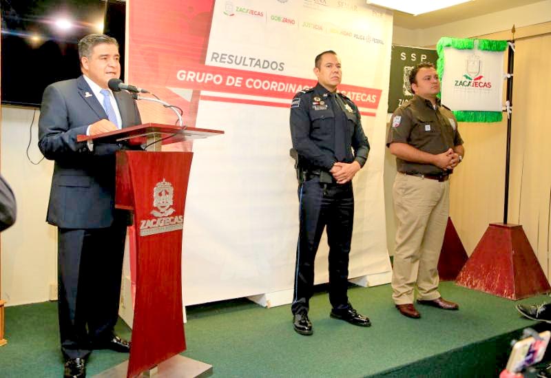 Ismael Camberos Hernández, secretario de Seguridad Pública, ofreció este martes una conferencia de prensa ■ foto: la jornada zacatecas