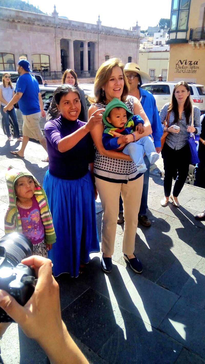 Margarita Zavala, esposa del ex presidente Felipe Calderón visitó la capital zacatecana ■ FOTO: LA JORNADA