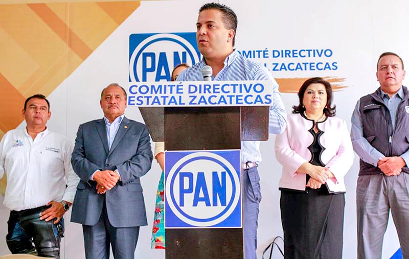 Damián Zepeda, secretario general del Comité Ejecutivo Nacional del blanquiazul ■ FOTO: FACEBOOK PAN ZACATECAS