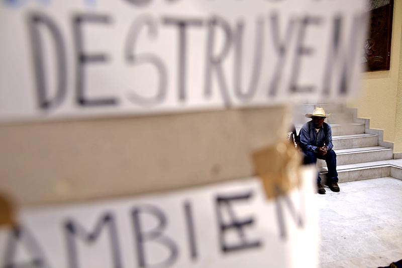 Roberto de la Rosa, líder de los habitantes de Salaverna que se resisten a ser desplazados por la minera Frisco-Tayahua ■ FOTO: ANDRÉS SÁNCHEZ