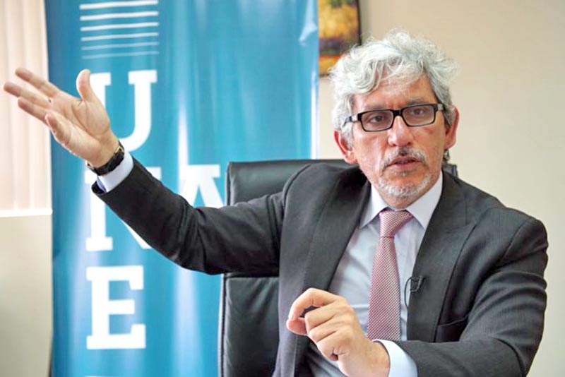 Freddy Javier Álvarez González, rector de la Universidad Nacional de Educación de Ecuador ■ FOTO: PRESSENZA