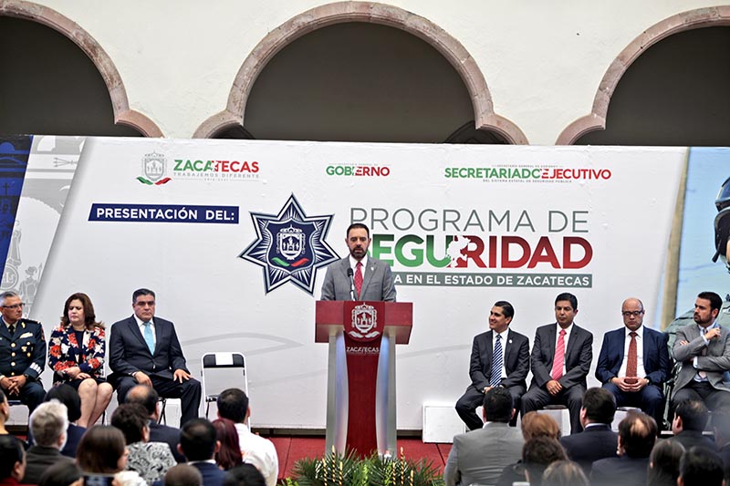 El gobernador Alejandro Tello dijo que no comparte las posturas que aseguran que en Zacatecas no hay una estrategia de seguridad ■ FOTO: ANDRÉS SÁNCHEZ