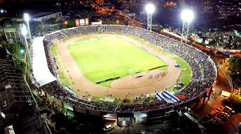 Vista aérea del estadio Francisco Villa ■ FOTO: LA JORNADA ZACATECAS