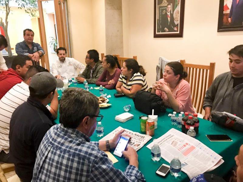Aspecto de la reunión de trabajo n foto: la jornada zacatecas