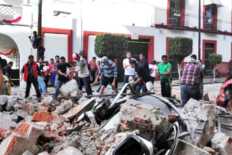 Daños registrados en Puebla por el sismo del pasado 19 de septiembre ■ FOTO: PROCESO