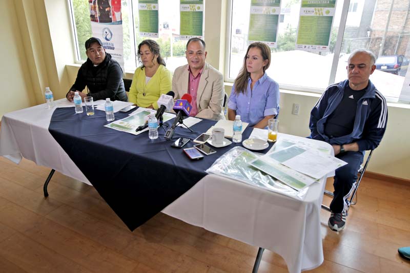 La Comisión de Tenis del Club Social y Deportivo de Zacatecas, en conjunto con el Club de Golf de Zacatecas ofrecieron una conferencia de prensa ■ FOTO: ANDRÉS SÁNCHEZ