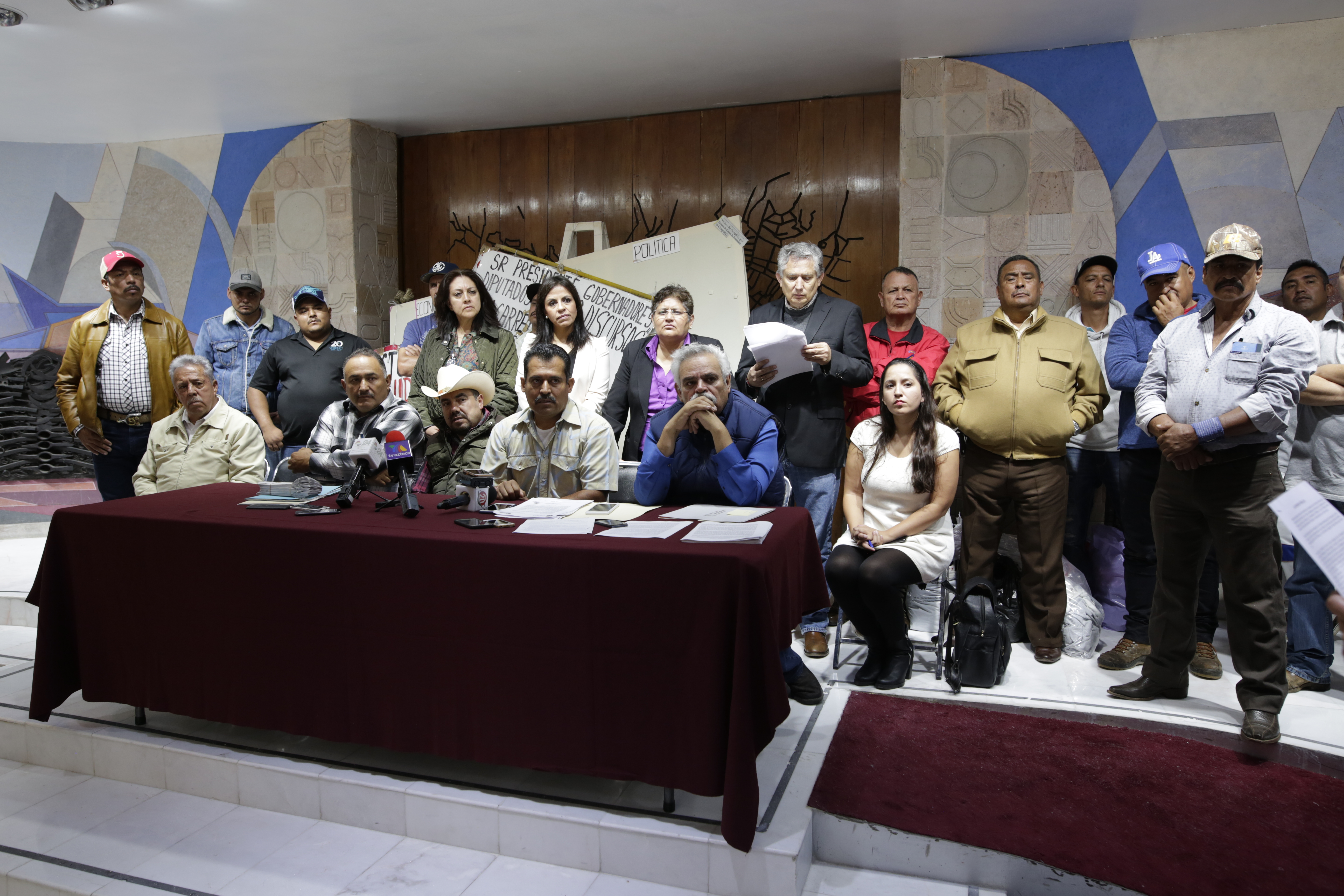Introductores, carniceros, matanceros y usuarios del rastro municipal de Zacatecas ofrecieron una conferencia de prensa ■ FOTO: ANDRÉS SÁNCHEZ