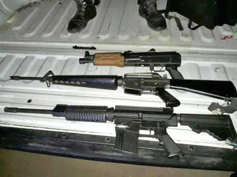 Las tres armas largas incautadas ■ FOTOS: LA JORNADA ZACATECAS
