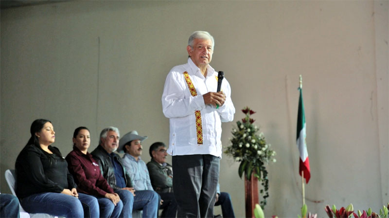 Este fin de semana López Obrador visitó en Sombrerete, Miguel Auza y Río Grande ■ FOTO: MIGUEL ÁNGEL NÚÑEZ