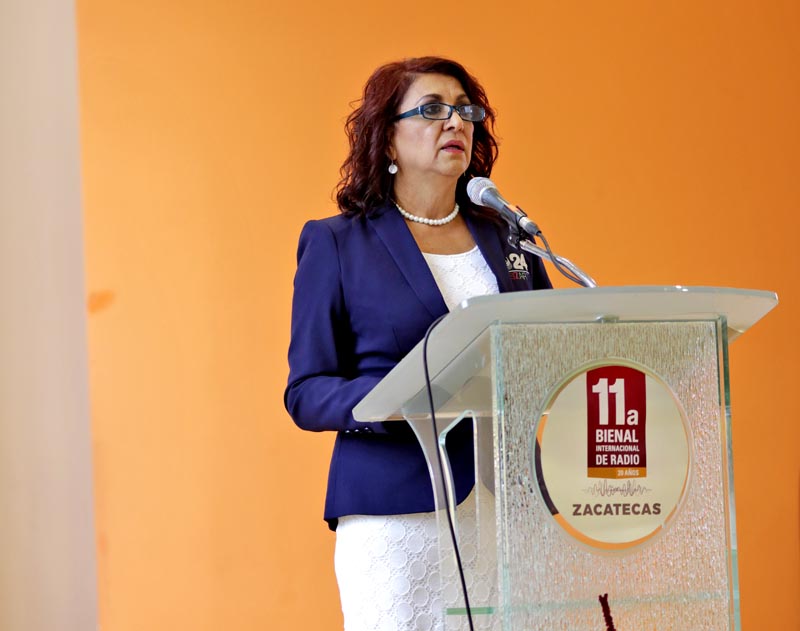 Teresa Velázquez, directora del Sistema Zacatecano de Radio y Televisión (Sizart). ■ FOTO: ANDRÉS SÁNCHEZ