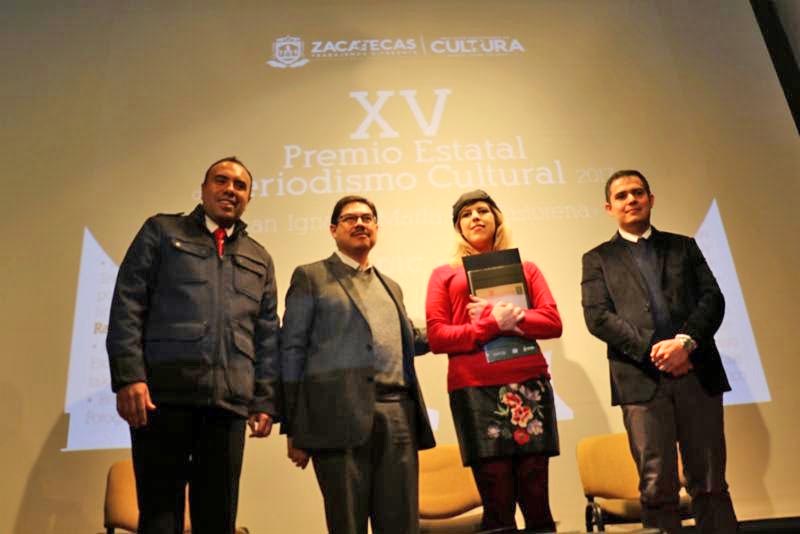 Autoridades durante el evento de premiación ■ FOTO: LA JORNADA ZACATECAS