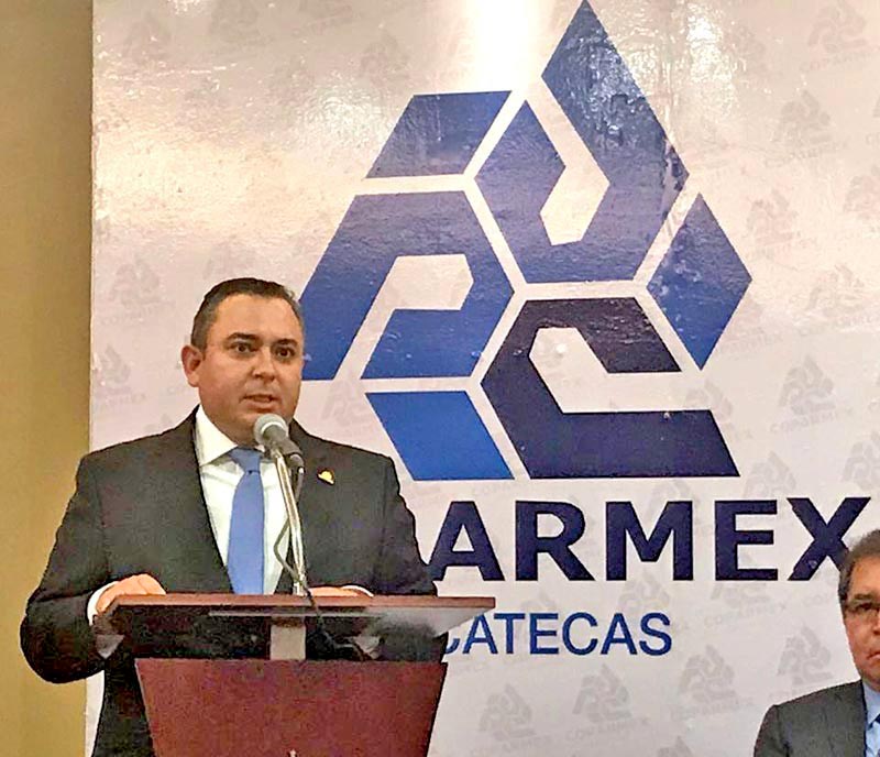 El presidente de Coparmex en Zacatecas, Alejandro Enríquez Suárez del Real ■ FOTO: LA JORNADA ZACATECAS