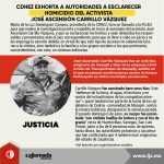 CDHEZ exhorta a autoridades a esclarecer homicidio del activista José Ascensión Carrillo Vázquez