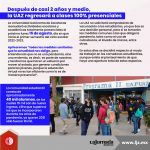 Después de casi 2 años y medio, la UAZ regresará a clases 100% presenciales