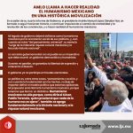 AMLO llama a hacer realidad el humanismo mexicano en una histórica movilización
