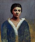 Pablo Picasso. Retrato de mujer, Olga. Oěleo sobre tela. 50 x 61 cm. 1923. Coleccioěn particular.