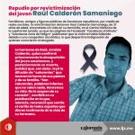 Repudio por revictimización del joven Raúl Calderón Samaniego (1)
