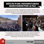 Más de 15 mil universitarios marcharon por la paz (1)