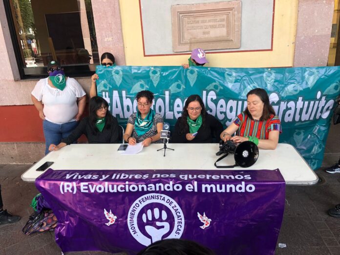 En rueda de prensa, compartieron datos preocupantes sobre la situación de las mujeres en Zacatecas. Foto: Mitzi Martínez