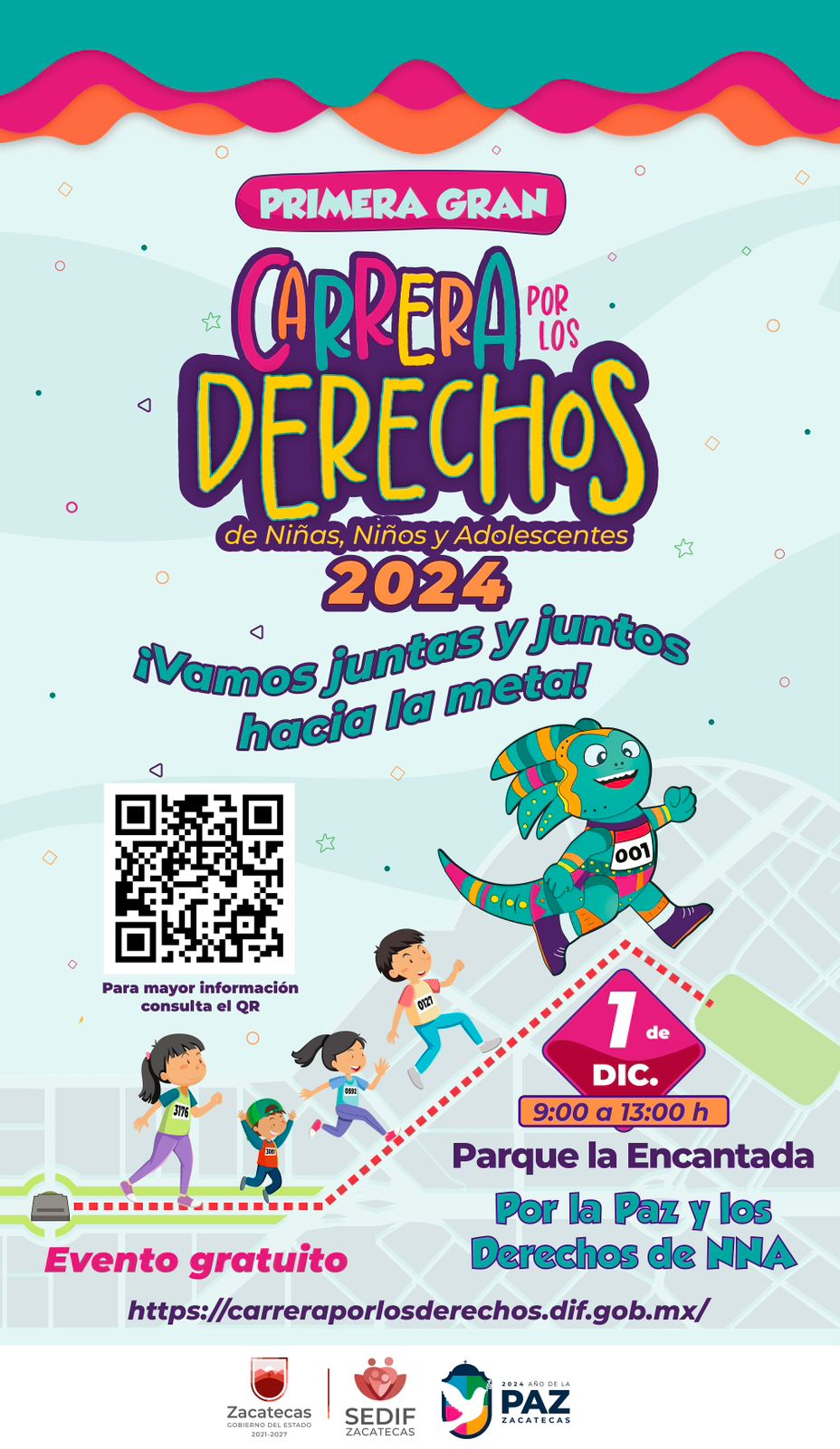 Se llevará a cabo a las 9:00 horas del domingo 1 de diciembre, en el Parque La Encantada. Foto: Gobierno de Zacatecas