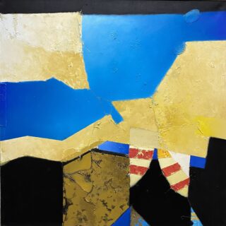 José de Jesús Olivares Olivares. Sin título. De la Serie Las Metáforas del viajero. Óleo sobre tela. 120 x 120 cm. 2022.