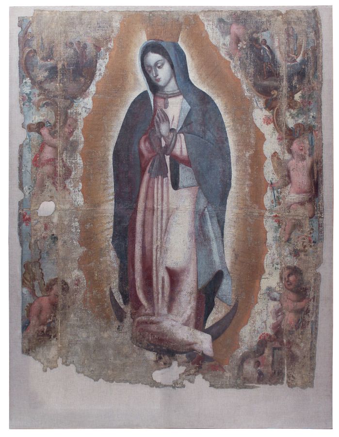 Restauran pintura del siglo XVII, testimonio vivo de las misiones jesuíticas en Mulegé, Baja California Sur. Foto cortesía Julieta Cabriada
