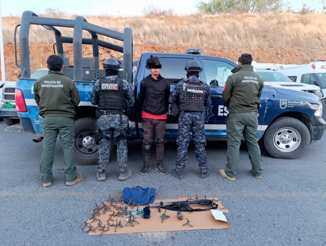 La detención se concretó sobre la carretera federal 54, en el tramo Villanueva-Tabasco, a la altura de la comunidad Zapoqui. Foto: Cortesía
