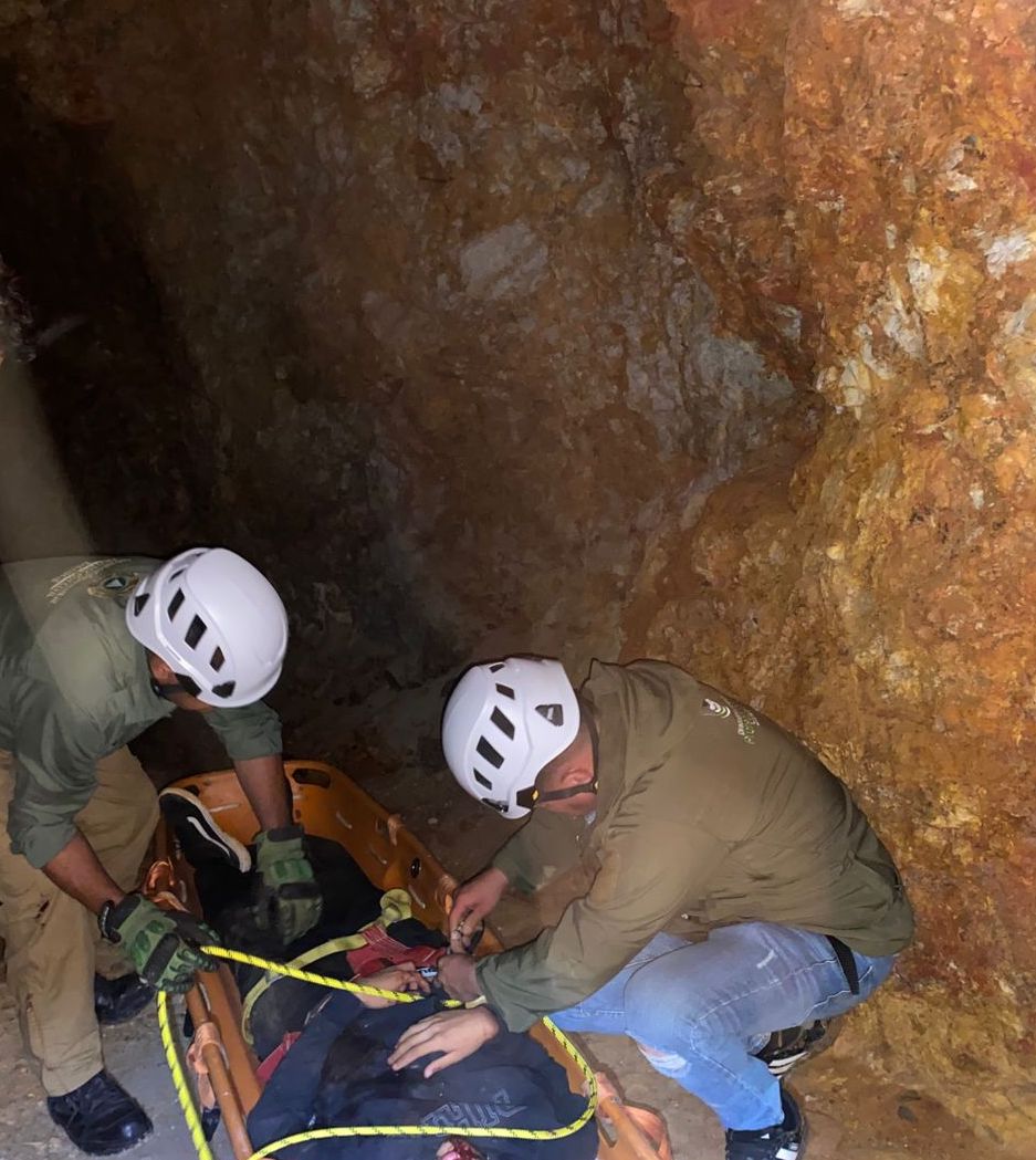 Un joven de 16 años cayó a un tiro de mina de aproximadamente 10 metros de profundidad. Foto: Cortesía.