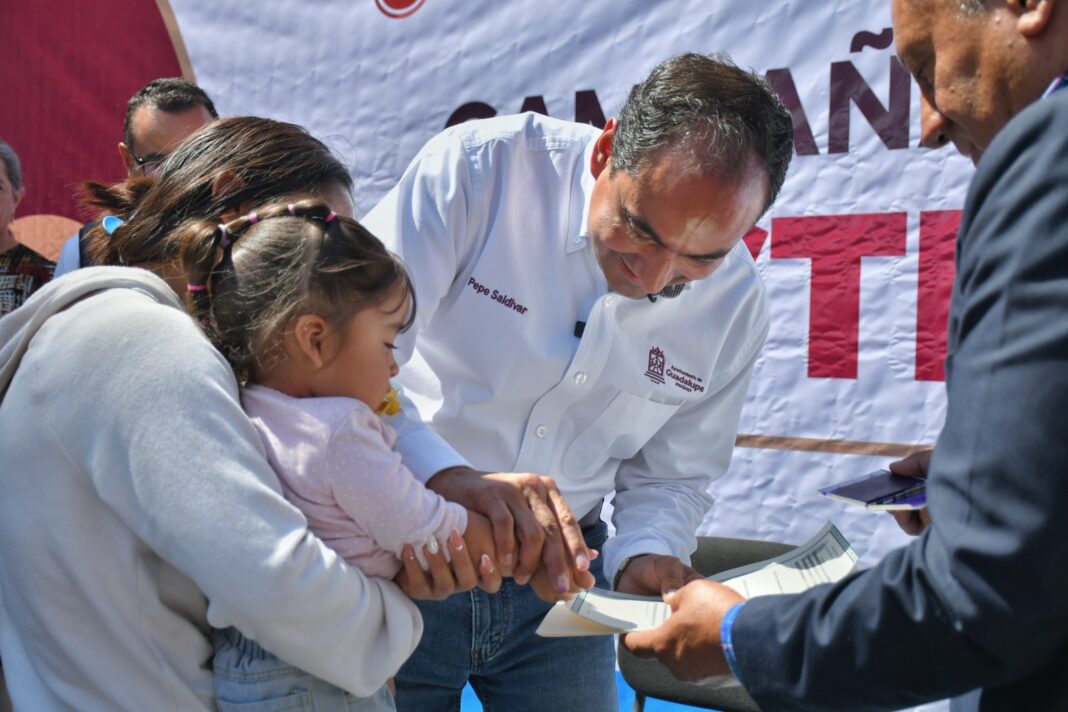 El alcalde de Guadalupe, Pepe Saldívar, encabezó el evento. Foto: Ayuntamiento de Guadalupe.