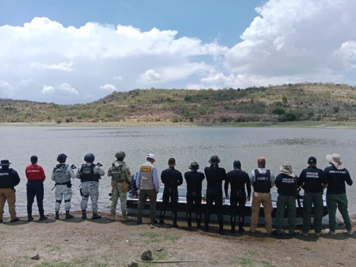 Las autoridades realizaron una prospección en un polígono específico en campo y en un cuerpo de agua. Foto: Cortesía.
