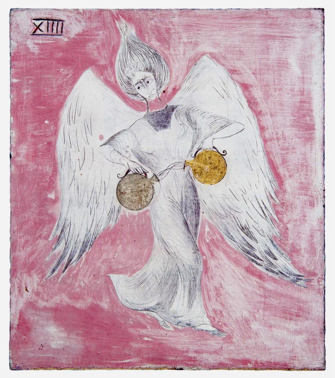 La Templanza. Número 14 en el Tarot de Leonora Carrington.