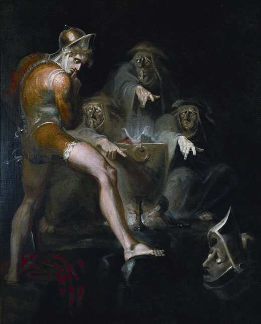 Macbeth consultando la visión de la cabeza armada, de Johann Heinrich Füssli.