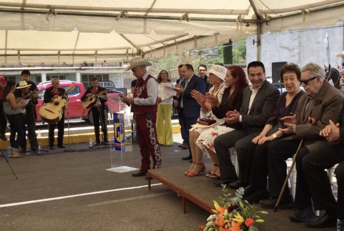 Manuel Felguérez durante su homenaje en Valparaíso, Zacatecas, 19 de junio de 2019.