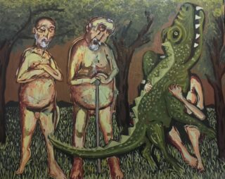 Óscar Édgar López. Susana y los viejos. De la exposición Una farsa es la mañana