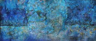 Horizonte azul. Óleo sobre tela. 200 x 230 cm. C. U. S.F.