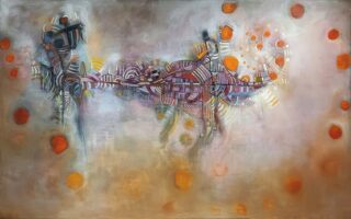 Luis Felipe de la Torre. Espiral de Durero. Óleo sobre tela. 228 x 365 cm. 2025.