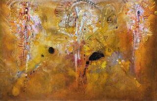 Luis Felipe de la Torre. Víctimas de Andrómeda. Óleo sobre tela. 180 x 280 cm. 2023.