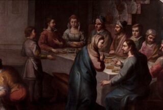 Bodas de Caná (detalle), José de Ibarra, siglo XVIII, Museo de Guadalupe.