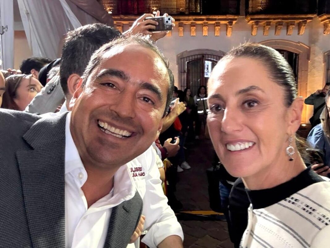 Pepe Saldívar agradeció a la presidenta Claudia Sheinbaum por considerar al municipio en los proyectos y programas federales. Foto: Ayuntamiento de Guadalupe.