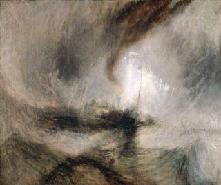 Ventisca - Barco de vapor a la entrada del puerto (1842). Joseph Mallord William Turner. The National Gallery, London.