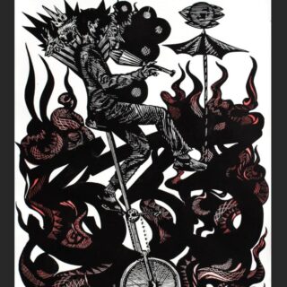 Pablo Márquez Trejo. 333. Linografía. 122 x 76. 2018.