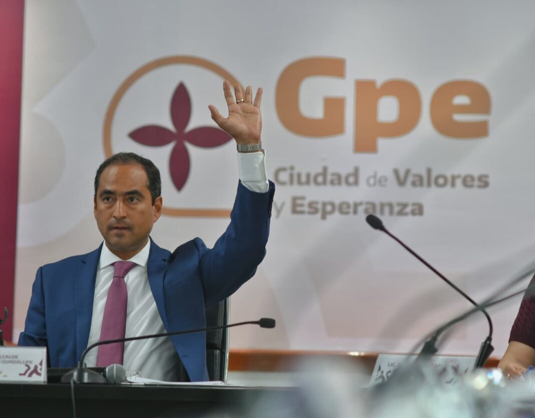 El alcalde de Guadalupe, Pepe Saldívar, informó la medida. Foto: Ayuntamiento de Guadalupe.