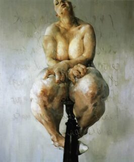 Jenny Saville. Propped. 1992. öleo sobre tela. 213 x 183 cm. De la exposición The anatomy of painting. Modern. Fort Worth, TX.